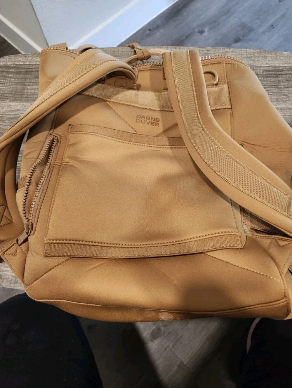Dagne Dover Indi Neoprene Diaper Backpack Large - Camel Brown